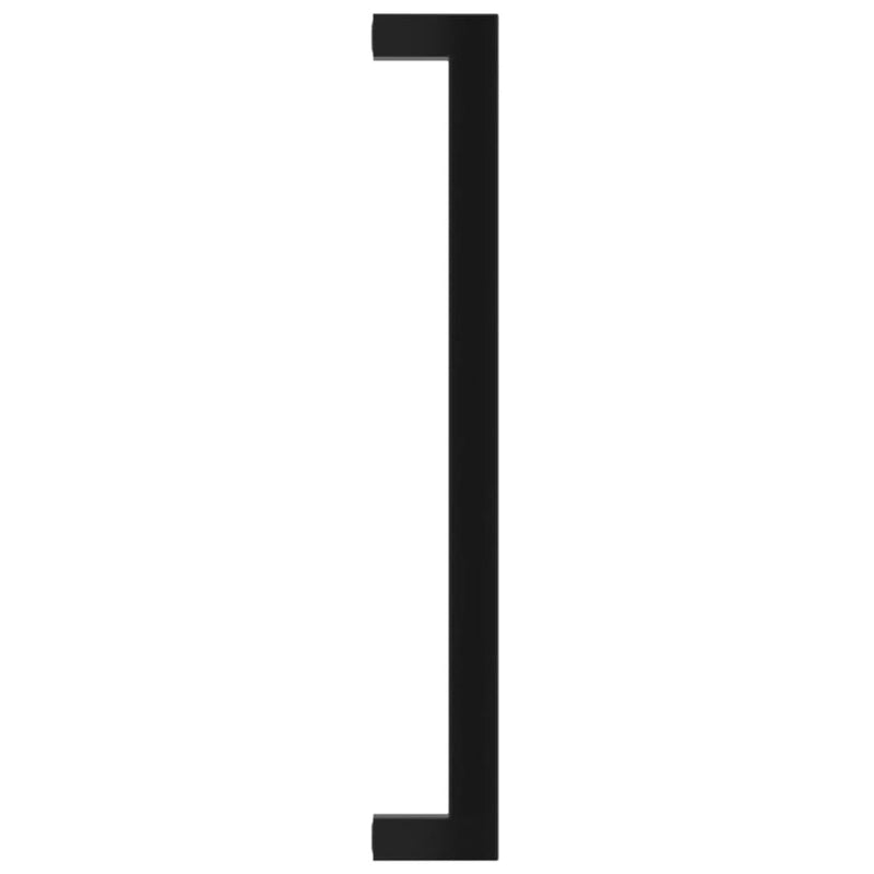 Mânere de dulap, 10 buc., negru, 224 mm, oțel inoxidabil