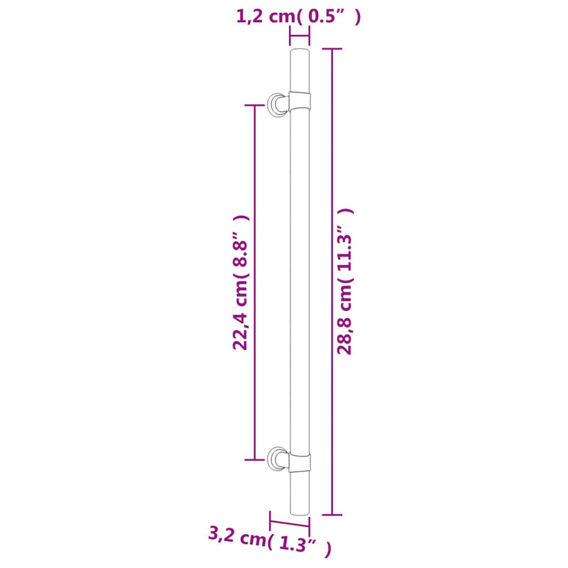 Mânere de dulap, 20 buc., argintiu, 64 mm, oțel inoxidabil