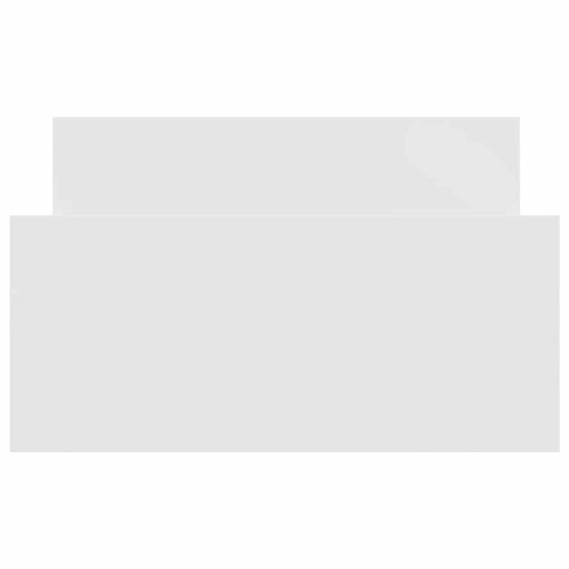 Cadru de pat, alb, 90x200 cm, lemn prelucrat