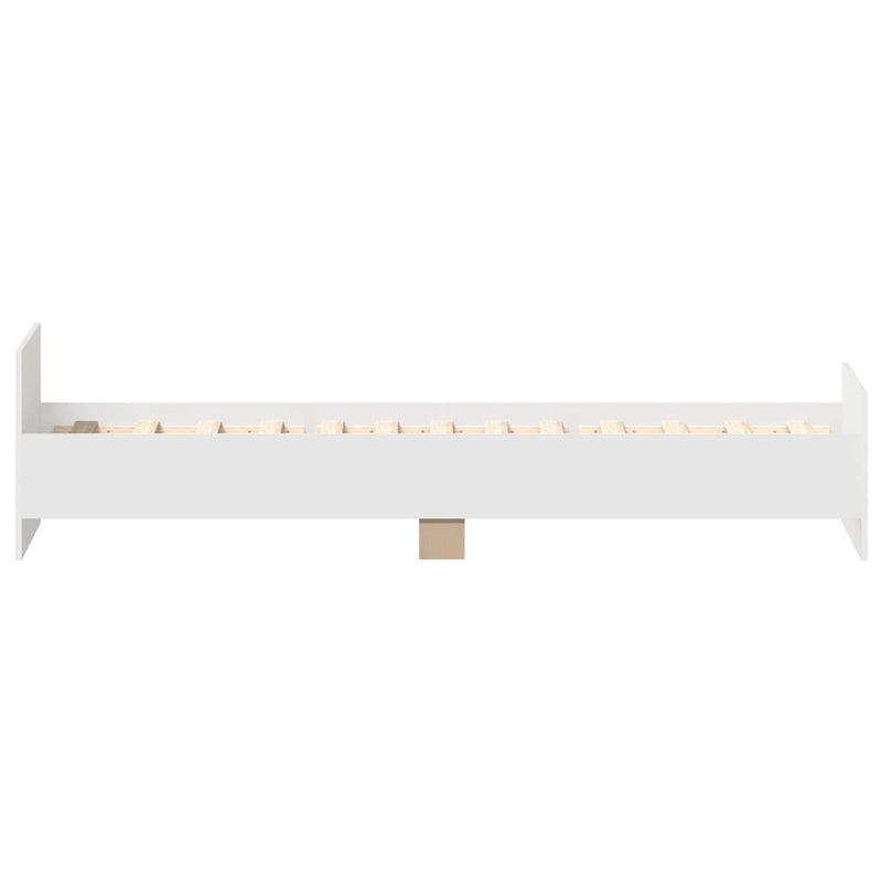 Cadru de pat, alb, 100x200 cm, lemn prelucrat