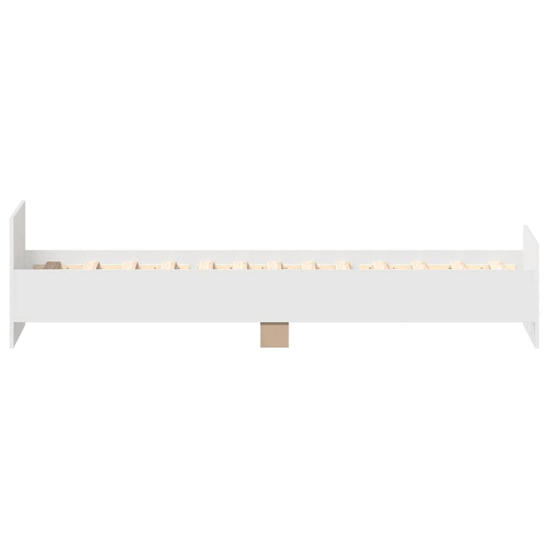 Cadru de pat, alb, 90x190 cm, lemn prelucrat