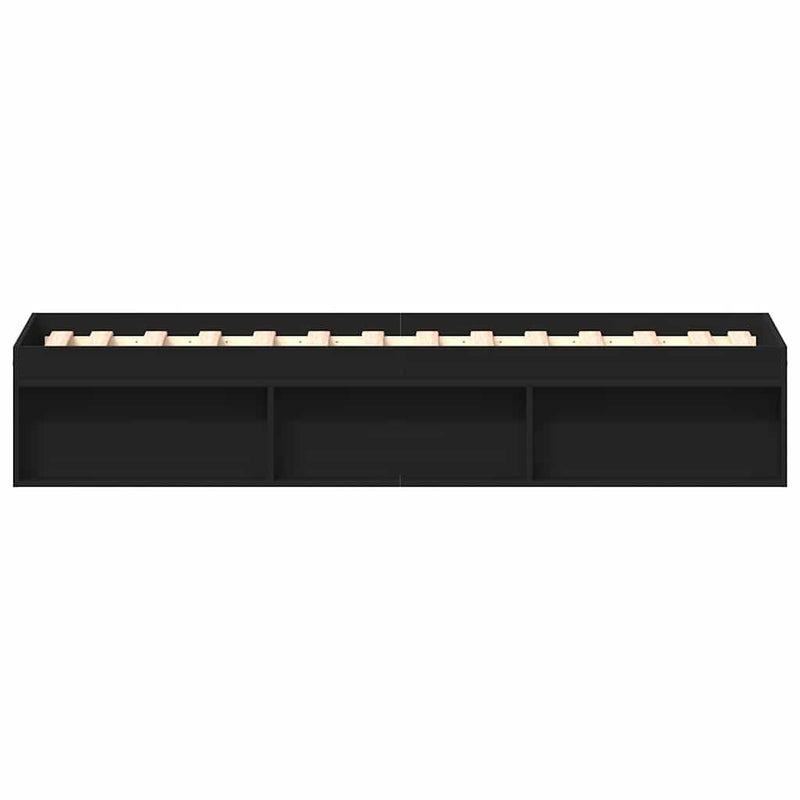 Cadru pat, negru, 100x200 cm