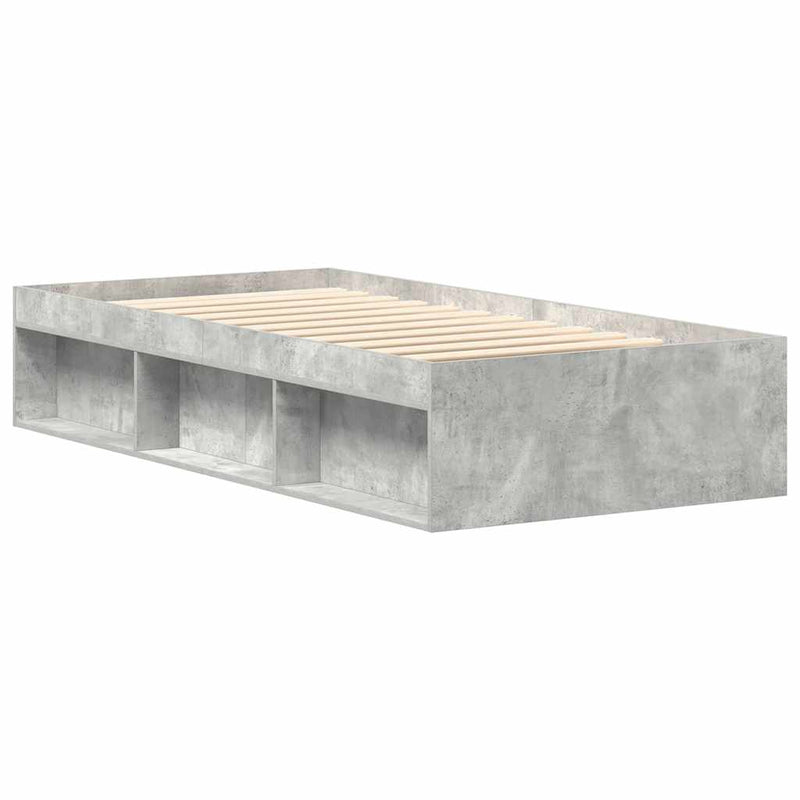Cadru pat, gri beton, 90x190 cm