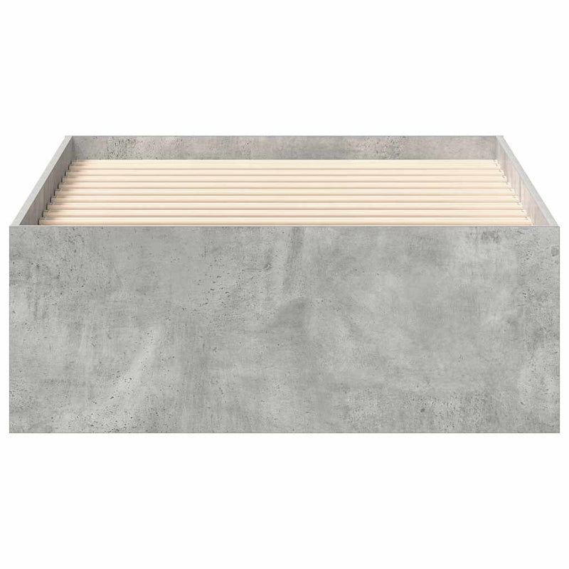 Cadru pat, gri beton, 90x190 cm