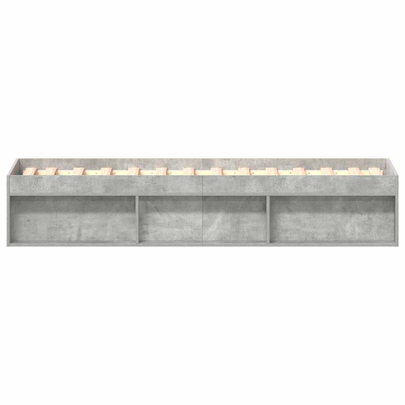 Cadru pat, gri beton, 90x190 cm