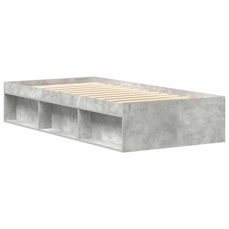 Cadru pat, gri beton, 90x190 cm