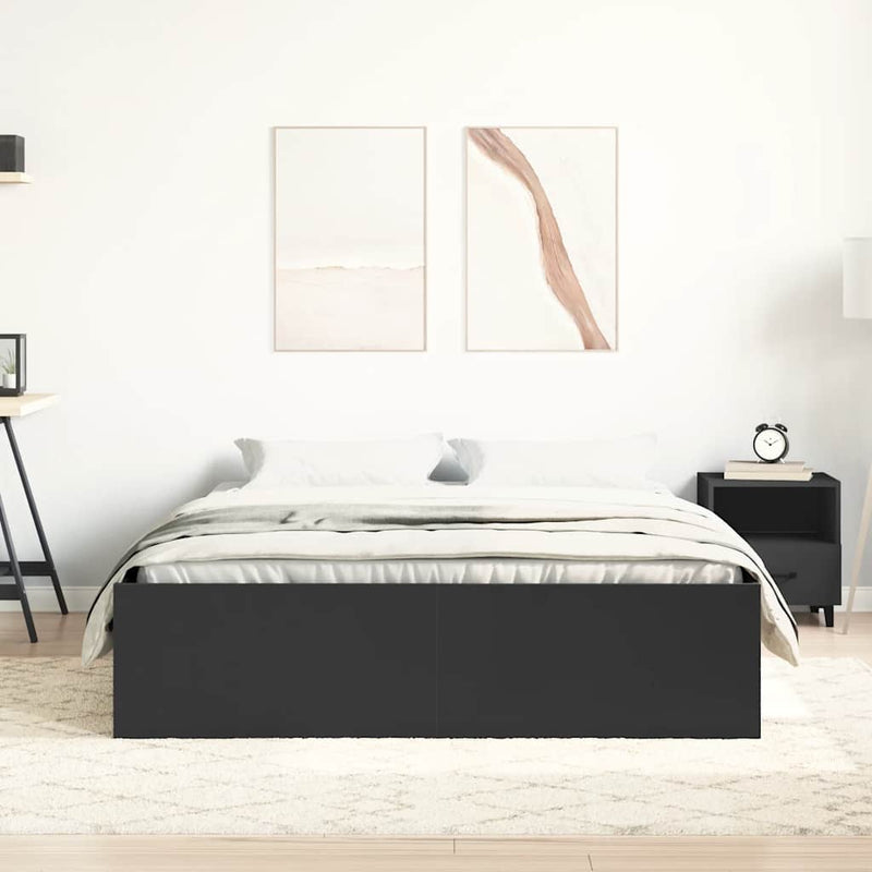 Cadru de pat, negru, 120x200 cm