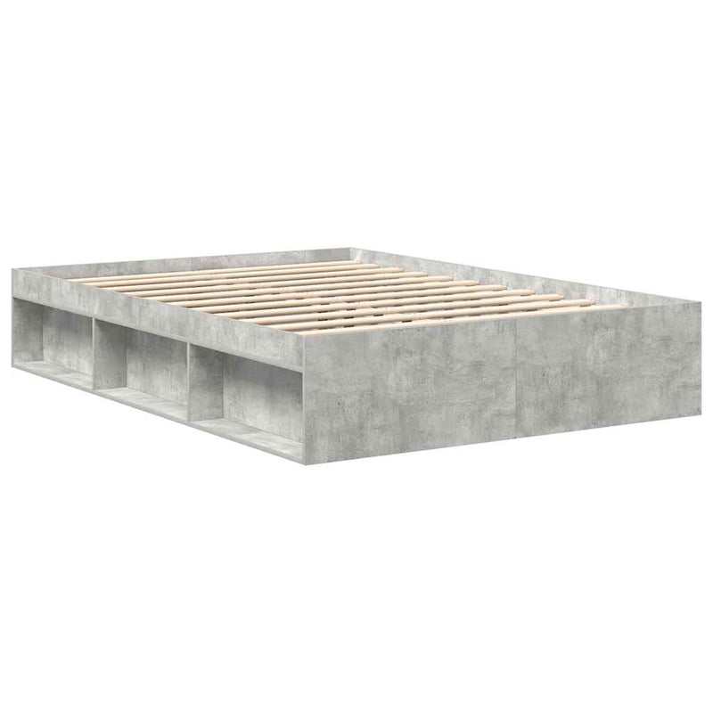 Cadru de pat, gri beton, 120x200 cm
