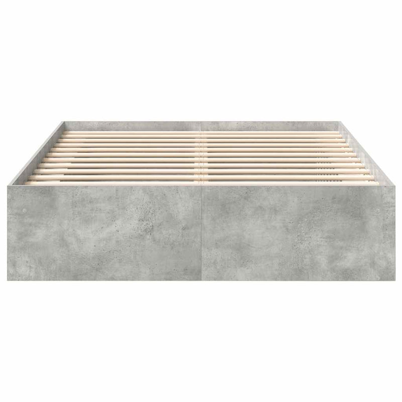 Cadru de pat, gri beton, 140x200 cm