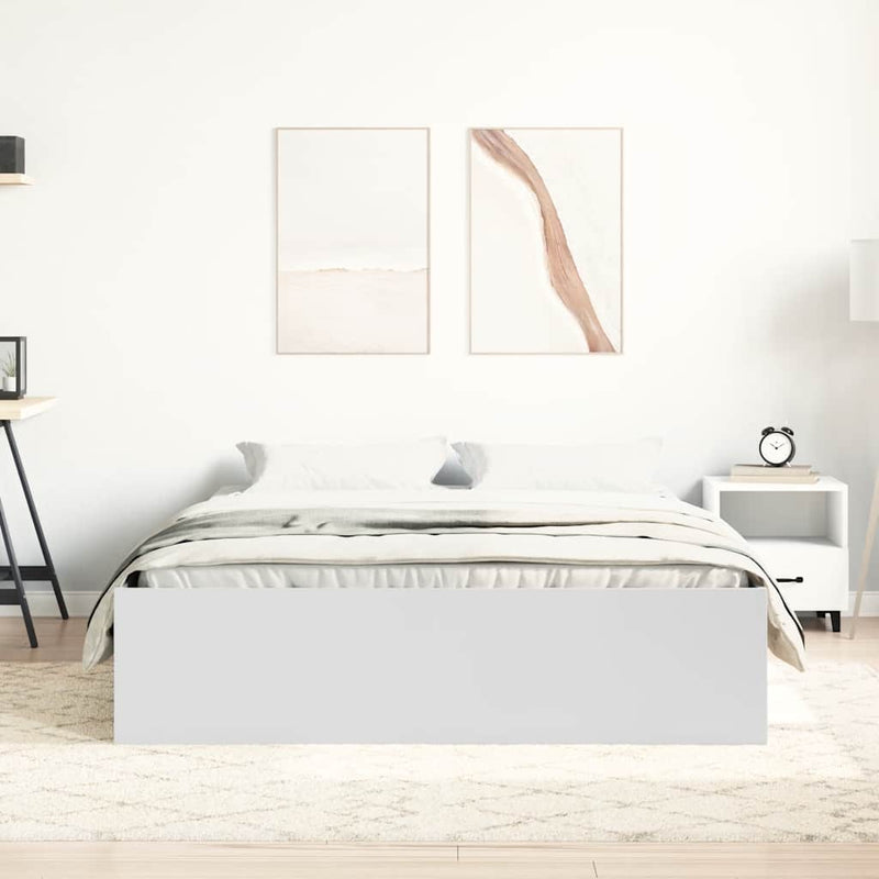 Cadru de pat King Size, alb, 150x200 cm