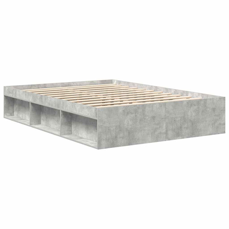 Cadru de pat, gri beton, 160x200 cm