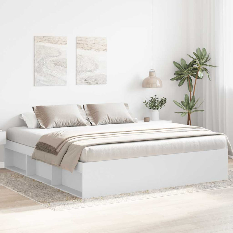 Cadru de pat, alb, 180x200 cm, Super King Size