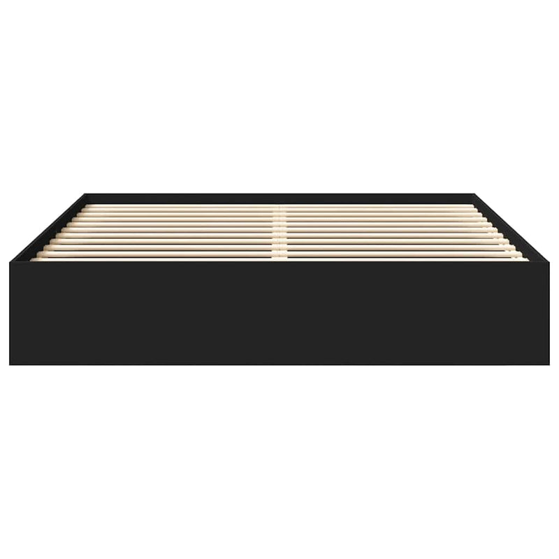 Cadru pat, negru, 180x200 cm, Super King Size
