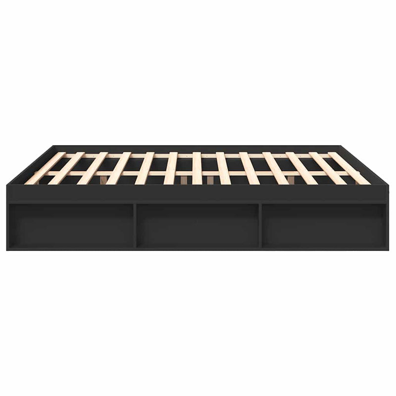 Cadru pat, negru, 180x200 cm, Super King Size