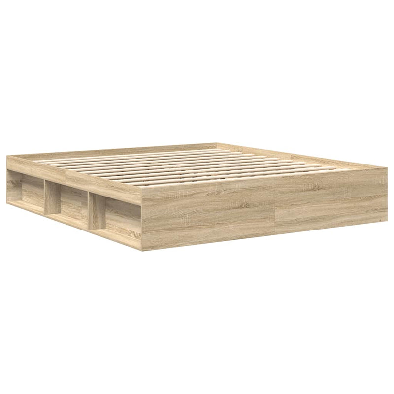 Cadru pat, stejar sonoma, 180x200 cm, Super King Size