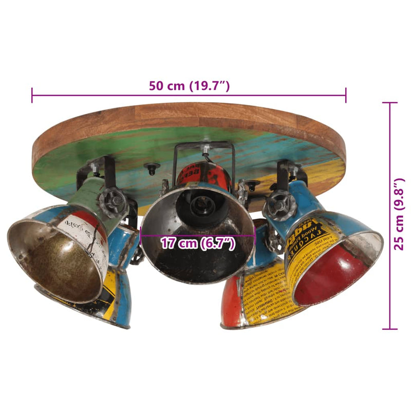 Lampă de tavan 25 W, multicolor, 50x50x25 cm, E27