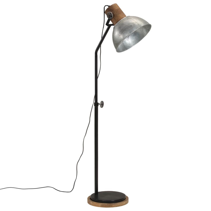 Lampă de podea 25 W, argintiu vintage, 30x30x100-150 cm, E27