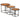 Mese suprapuse, 3 buc., lemn masiv de acacia
