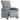 Fotoliu rabatabil electric, gri deschis, textil