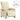 Fotoliu rabatabil electric, crem, material textil
