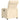 Fotoliu rabatabil electric, crem, material textil