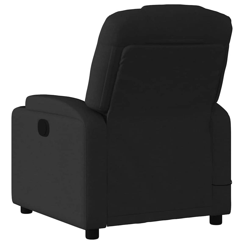 Fotoliu electric de masaj rabatabil, negru, textil