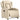 Fotoliu rabatabil electric, crem, material textil