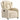 Fotoliu rabatabil electric, crem, material textil
