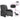 Fotoliu rabatabil electric, negru, material textil