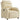Fotoliu rabatabil electric, crem, material textil