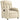 Fotoliu rabatabil electric, crem, material textil
