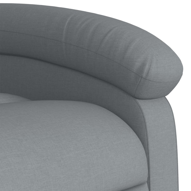 Fotoliu rabatabil gri deschis, material textil