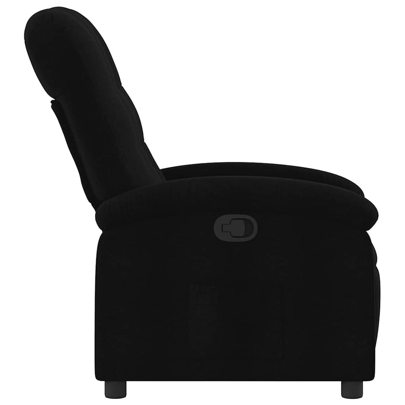 Fotoliu rabatabil din material textil negru