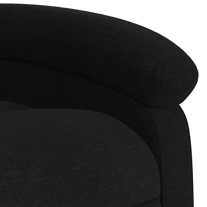 Fotoliu rabatabil din material textil negru