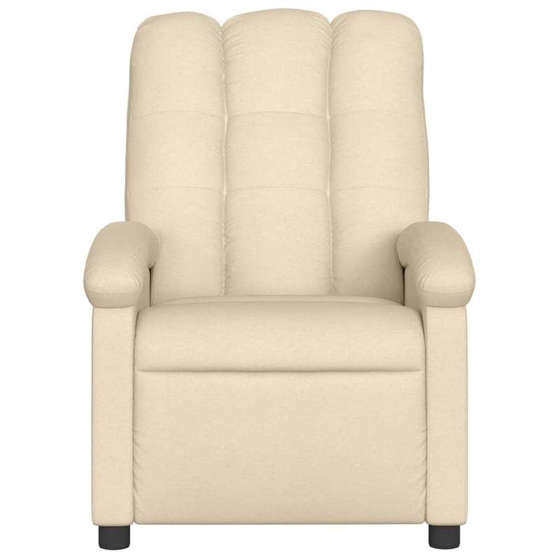 Fotoliu rabatabil, material textil crem