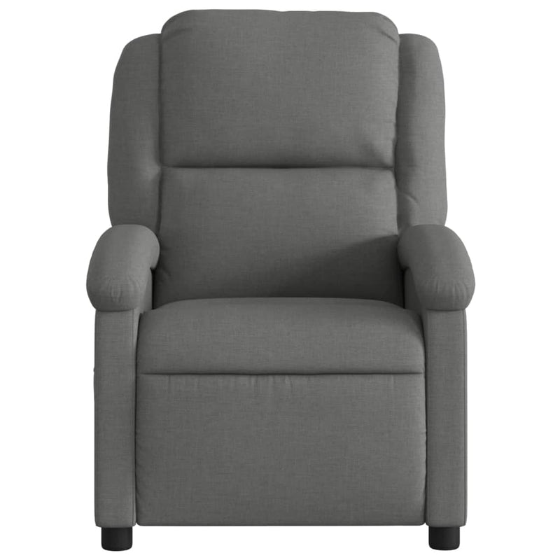 Fotoliu rabatabil gri închis, material textil