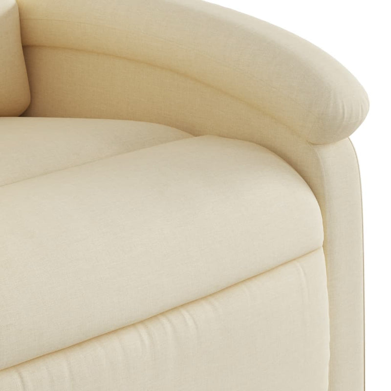 Fotoliu rabatabil, material textil crem