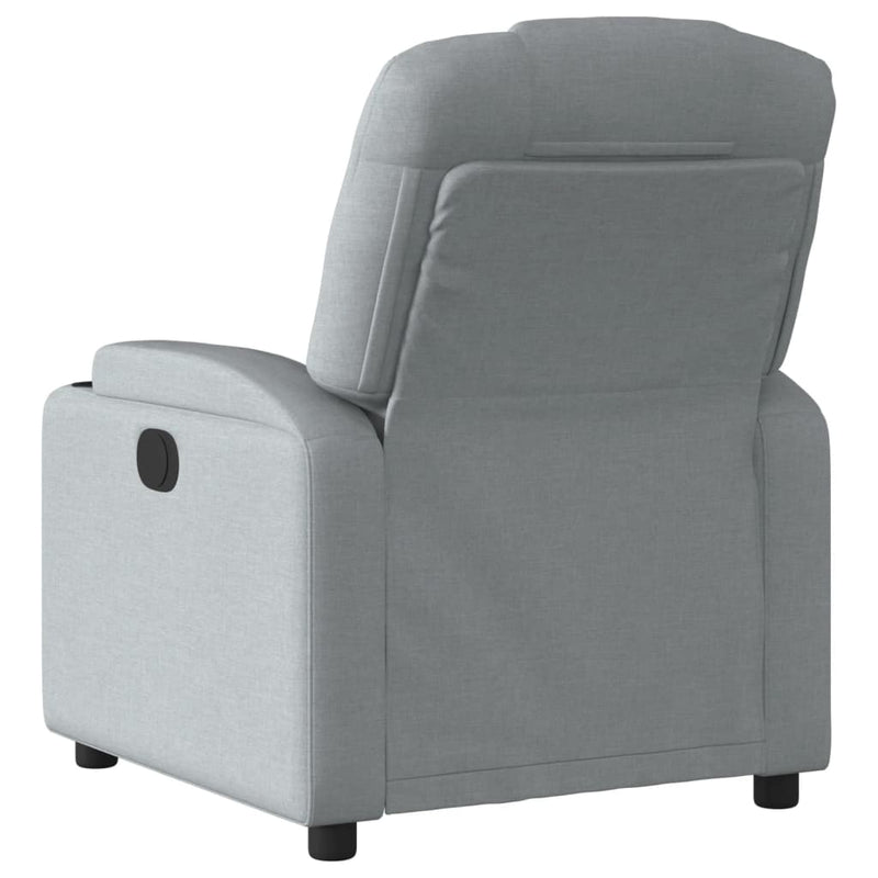 Fotoliu rabatabil gri deschis, material textil