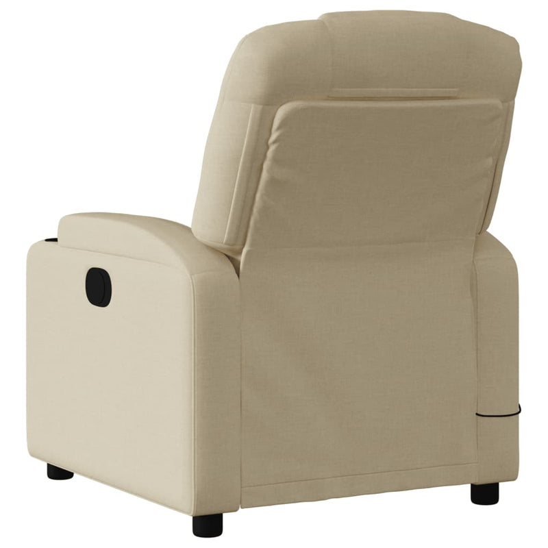 Fotoliu rabatabil, material textil crem