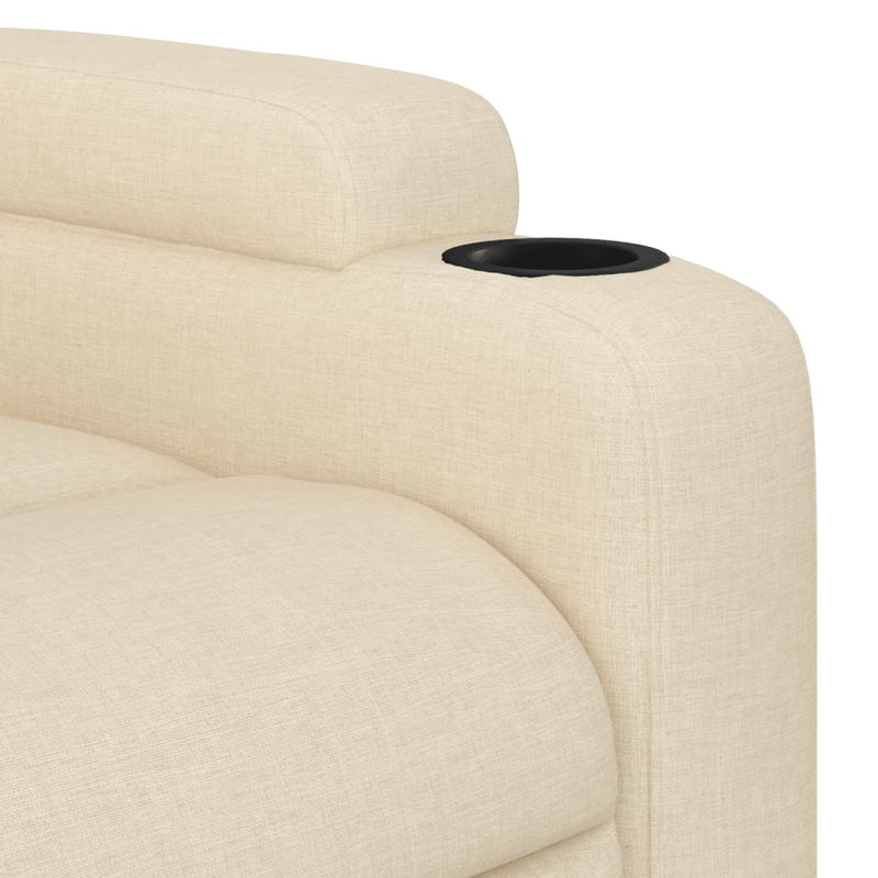 Fotoliu rabatabil, material textil crem