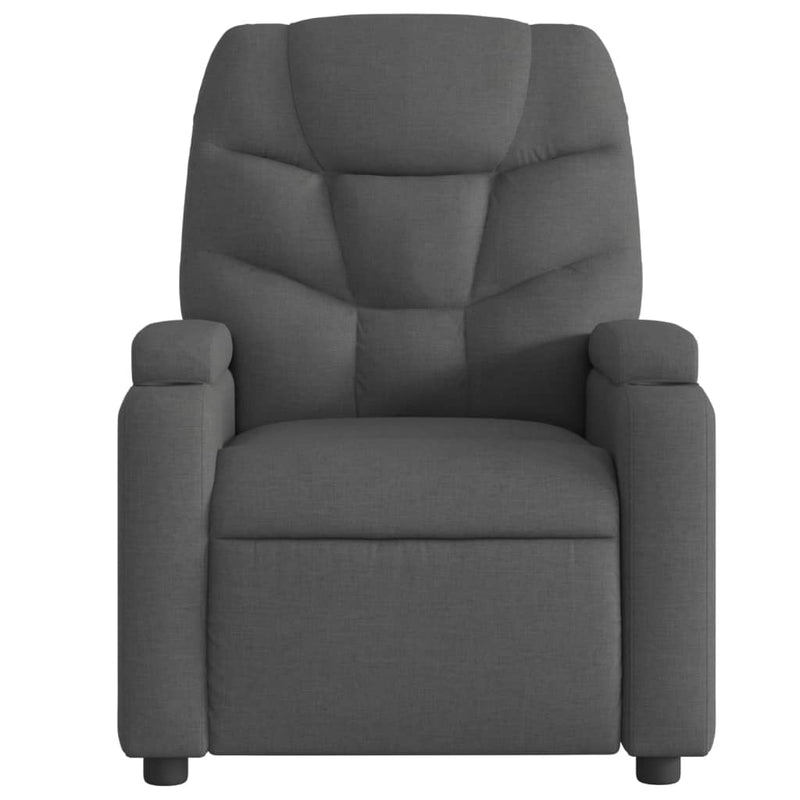 Fotoliu rabatabil gri închis, material textil