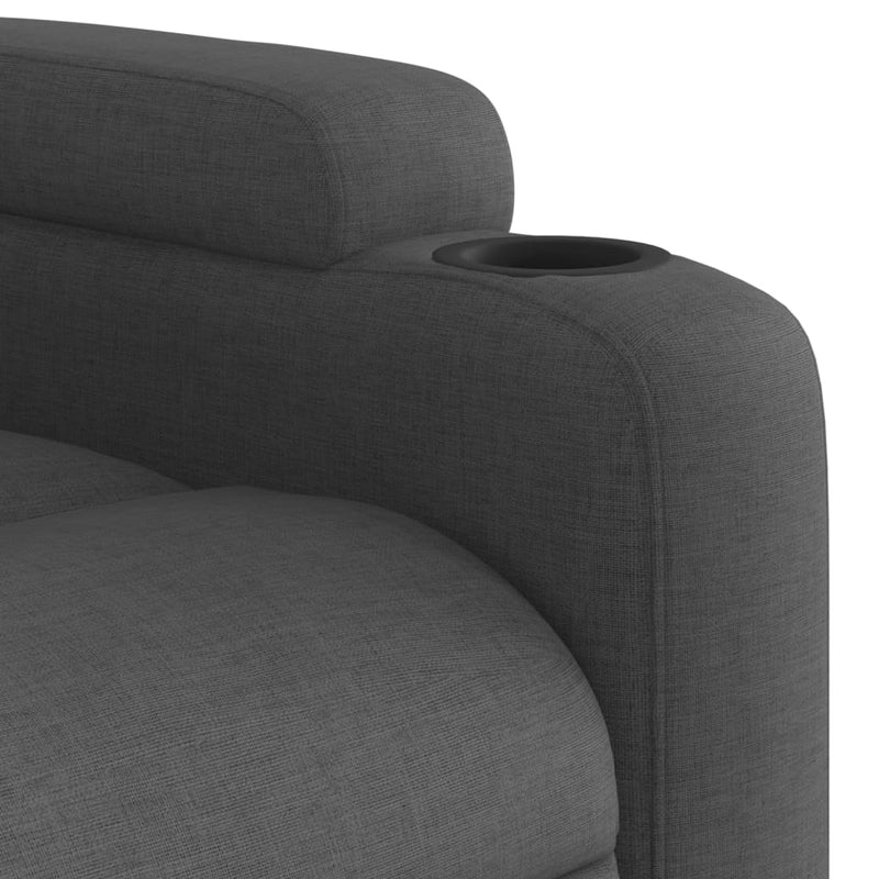 Fotoliu rabatabil gri închis, material textil
