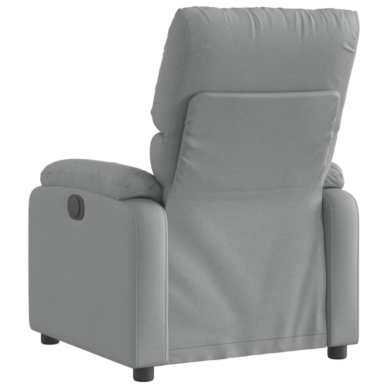 Fotoliu rabatabil gri deschis, material textil