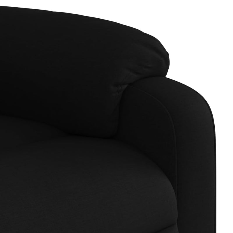 Fotoliu rabatabil din material textil negru