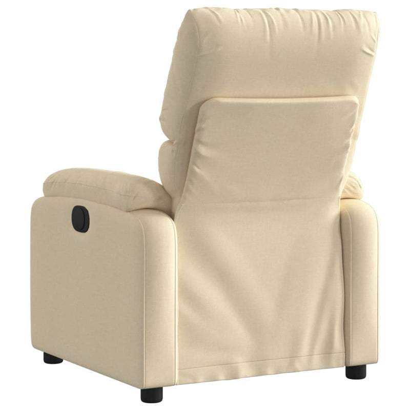 Fotoliu rabatabil, material textil crem