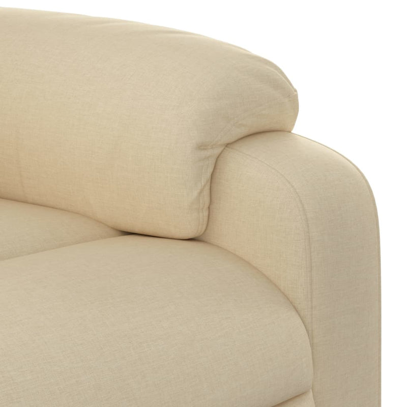 Fotoliu rabatabil, material textil crem