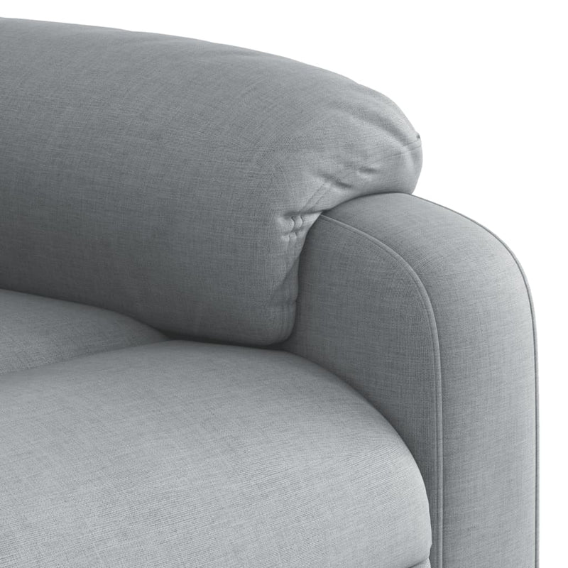 Fotoliu rabatabil gri deschis, material textil