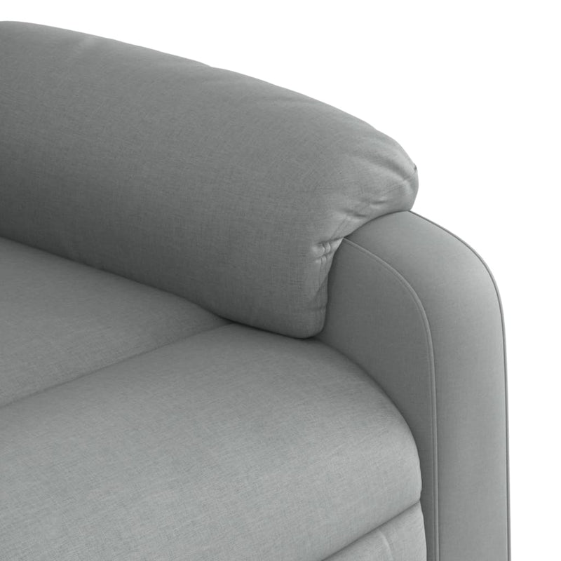 Fotoliu rabatabil gri deschis, material textil