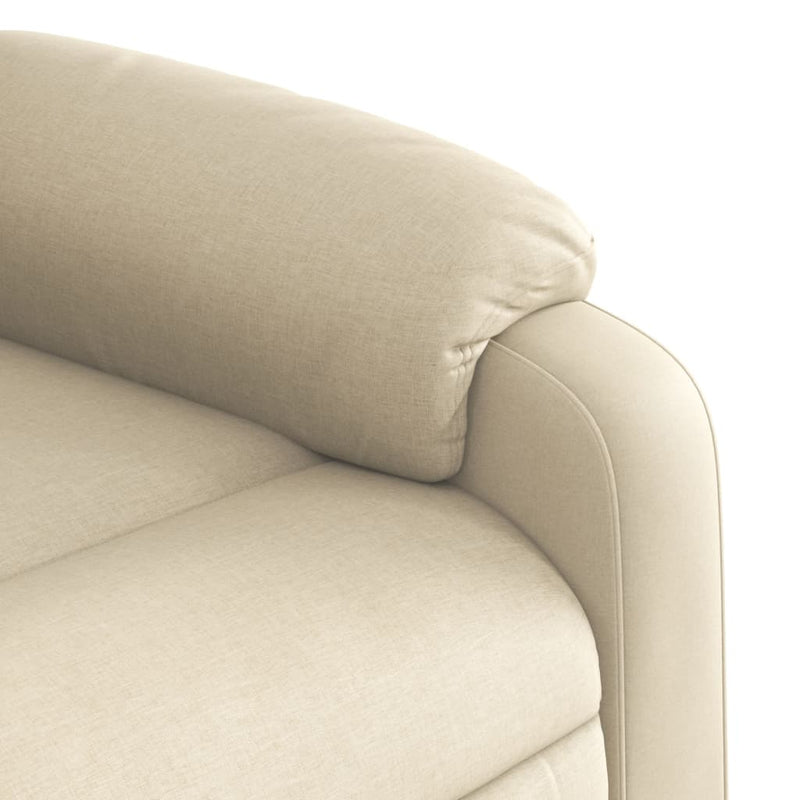 Fotoliu rabatabil, material textil crem