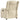 Fotoliu de masaj reclinabil, material textil crem